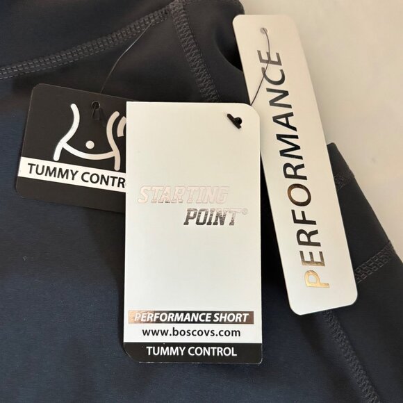 Starting Point Womens Tummy Control Performance Shorts XL Gray With Pockets - Picture 5 of 13